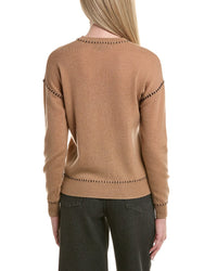 Bruno Magli Whipstitch Wool & Cashmere-Blend Sweater