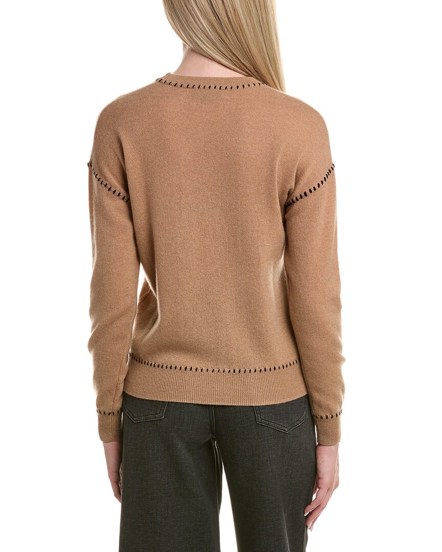 Bruno Magli Whipstitch Wool & Cashmere-Blend Sweater
