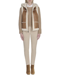 Cole Haan Cole Haan Waxed Suede Shearling Vest