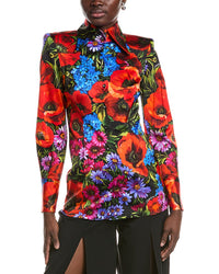 Dolce & Gabbana Shoulder Pad Shirt Red