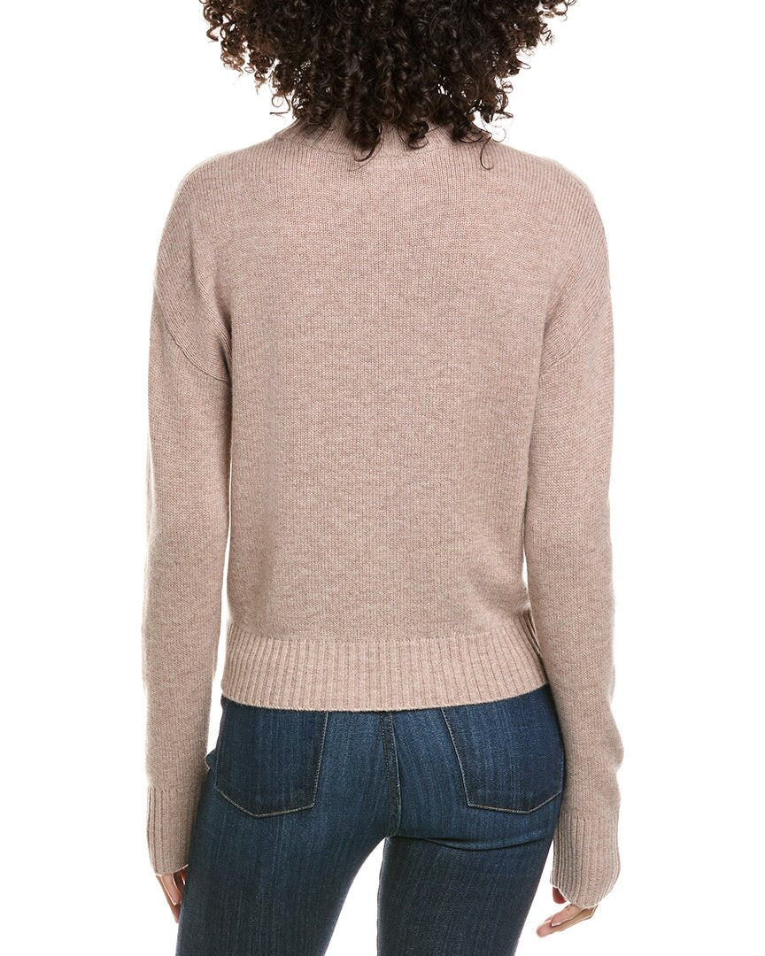 Incashmere Crop Mock Wool & Cashmere-Blend Sweater