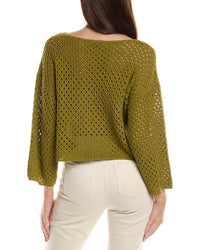 Lafayette 148 New York Open Stitch Linen-Blend Sweater