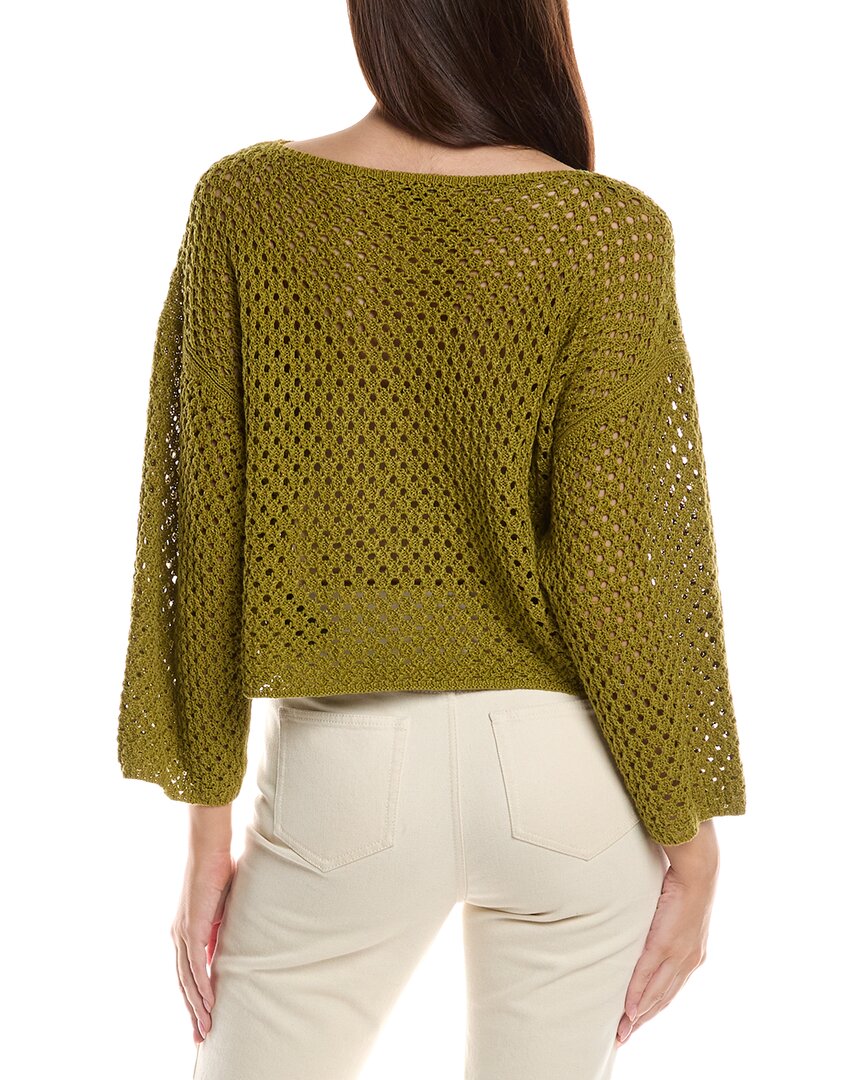 Lafayette 148 New York Open Stitch Linen-Blend Sweater