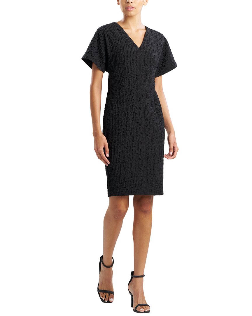 Natori Crinkle Dolman Sleeve Dress Black