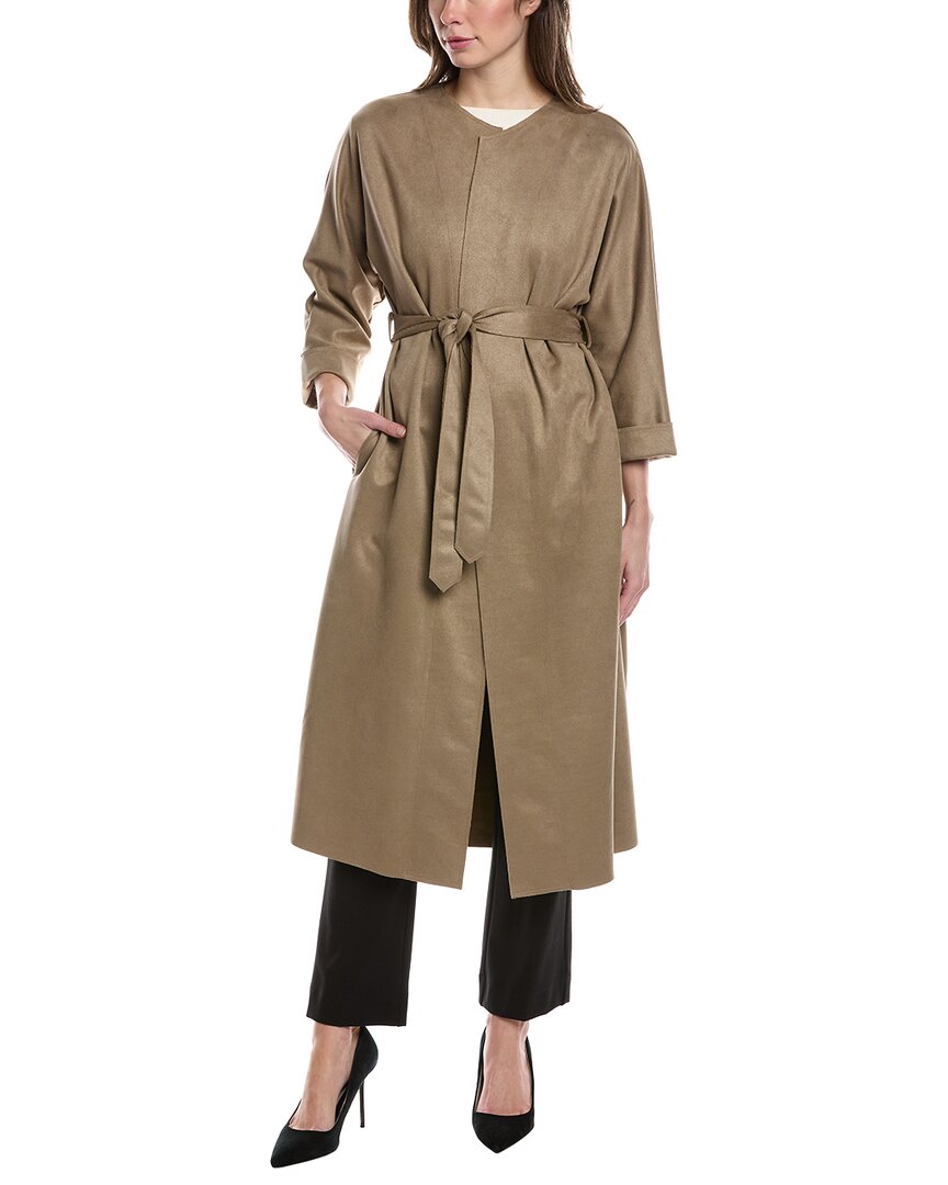 Joseph Ribkoff Open Front Coat Brown Multi