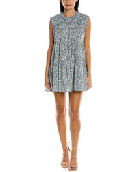 Les Rêveries Tiered Mini Dress Blue