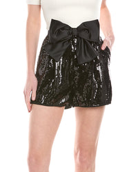 Elisabetta Franchi Sequin Short Black