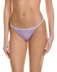 Simkhai Moxie Crystal Mesh String Bikini Bottom Purple Regular 12 (L)