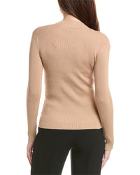 Elie Tahari Mock Neck Colorblock Top