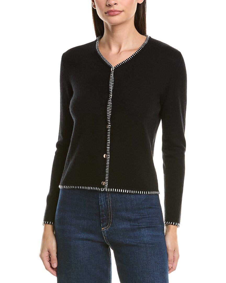 Bruno Magli Blanket Stitch Wool & Cashmere-Blend Cardigan