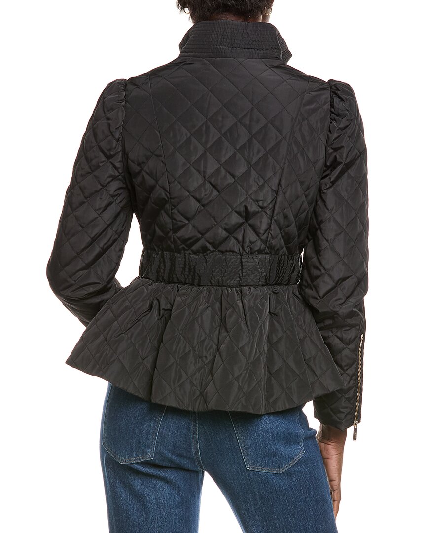Kensie Kensie Quilted Puff Sleeved Belted Jacket