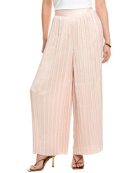 Elie Tahari Pull-On Pleated Wide Leg Pant Pink Regular 16 (XL)