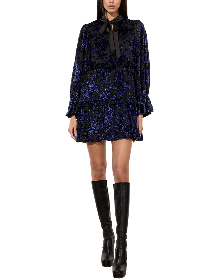Alice + Olivia Moranne Ruffle Tiered Tunic Blue