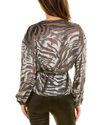 Iro Nurat Silk-Blend Wrap Top