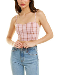 City Sleek Cropped Tank Pink