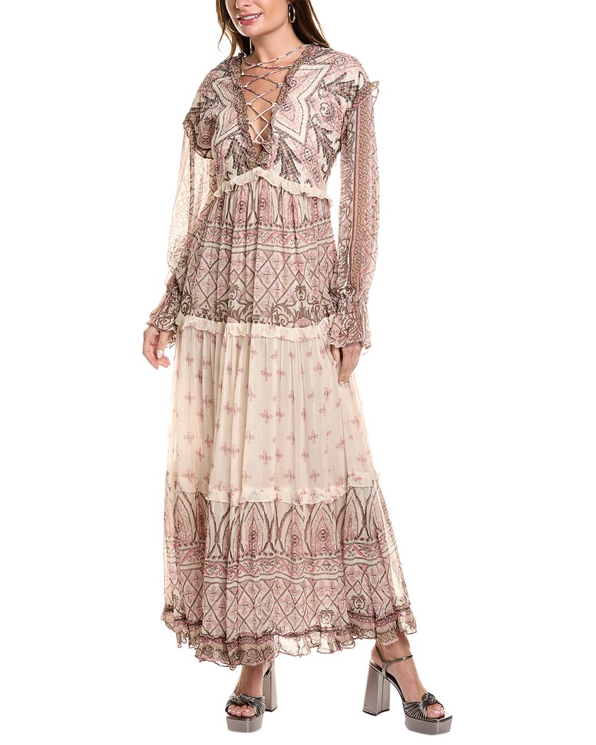 Hemant & Nandita Tiered Maxi Dress White Regular 0 (XS)