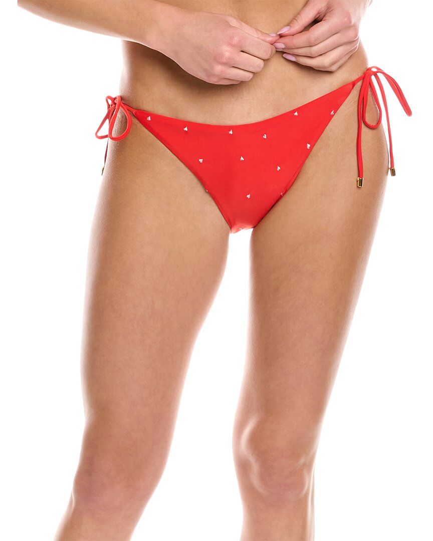 Pq Swim Embroidered Tie Full Bikini Bottom