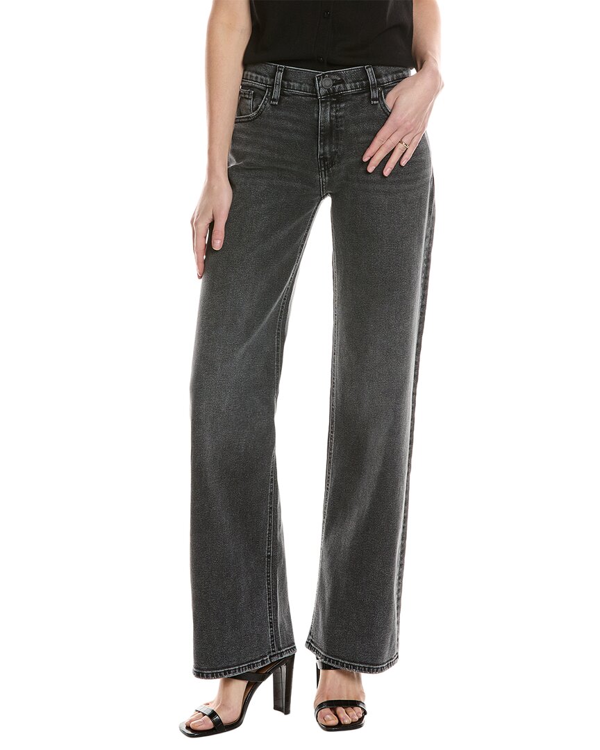 Hudson Jeans Kelli Low-Rise Grander Loose Straight Jean Black