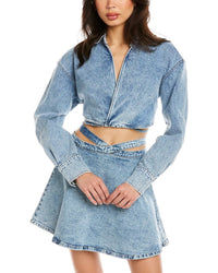 Le Jean Arielle Cropped Top Blue