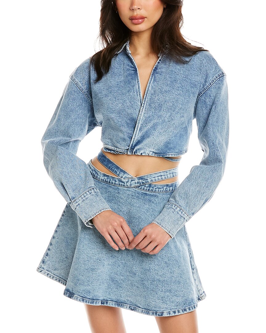 Le Jean Arielle Cropped Top Blue