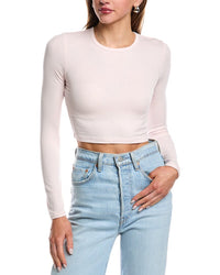 Reveriee Baby Rib Crop Top Pink