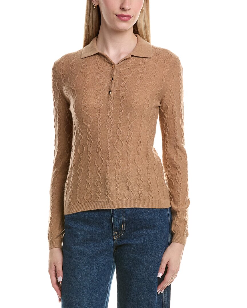 Bruno Magli Modern Cable Wool & Cashmere-Blend Polo Sweater