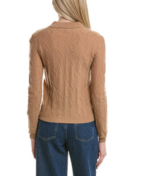 Bruno Magli Modern Cable Wool & Cashmere-Blend Polo Sweater