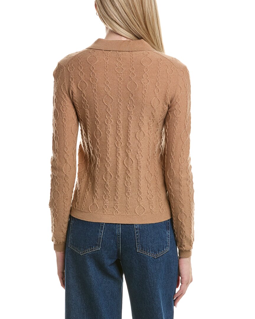 Bruno Magli Modern Cable Wool & Cashmere-Blend Polo Sweater