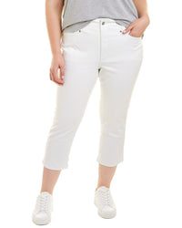 Nydj Plus High-Rise Ami Capri White