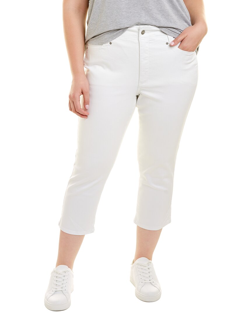 Nydj Plus High-Rise Ami Capri White