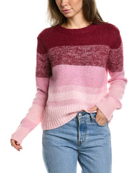 Lea & Viola Ombre Wool-Blend Sweater Pink