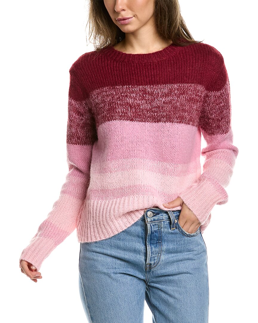 Lea & Viola Ombre Wool-Blend Sweater Pink