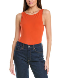 Re/Done High Neck Bodysuit Orange