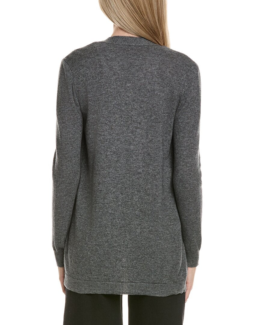 Sofiacashmere Braided Cable Wool & Cashmere-Blend Cardigan
