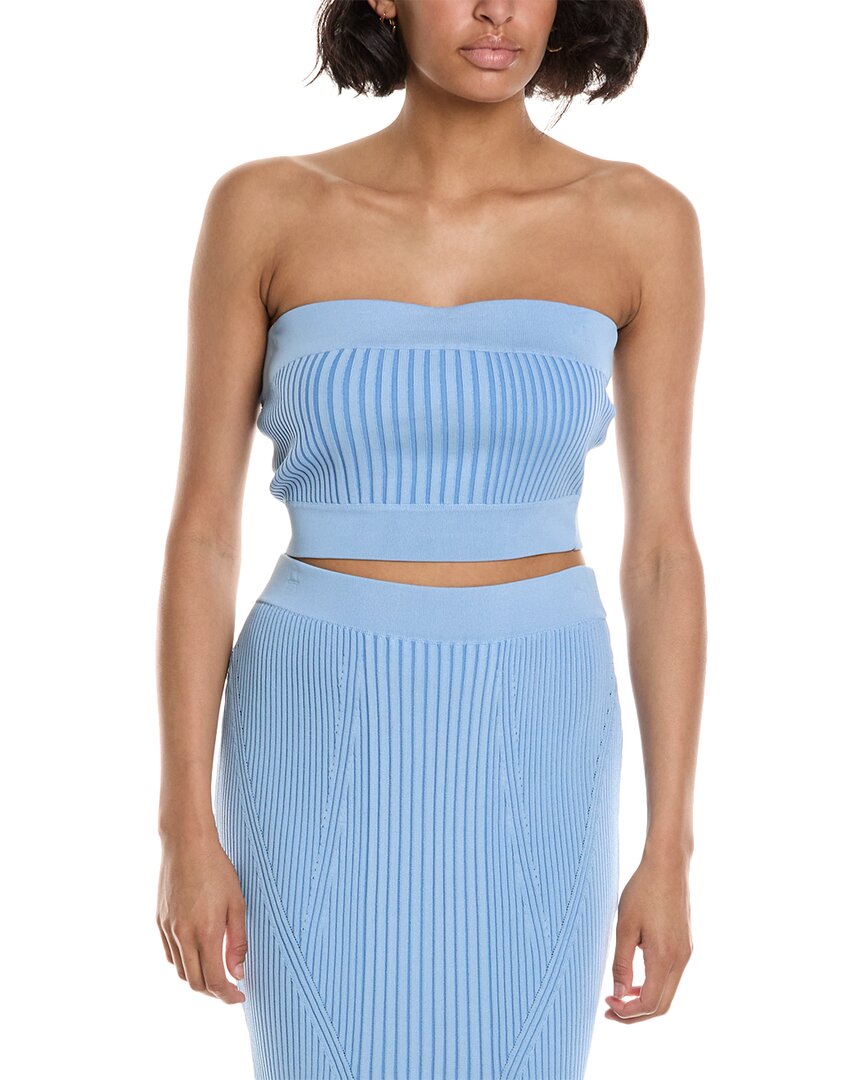 Bcbgmaxazria Sweater Tube Top Blue Regular 12 (L)