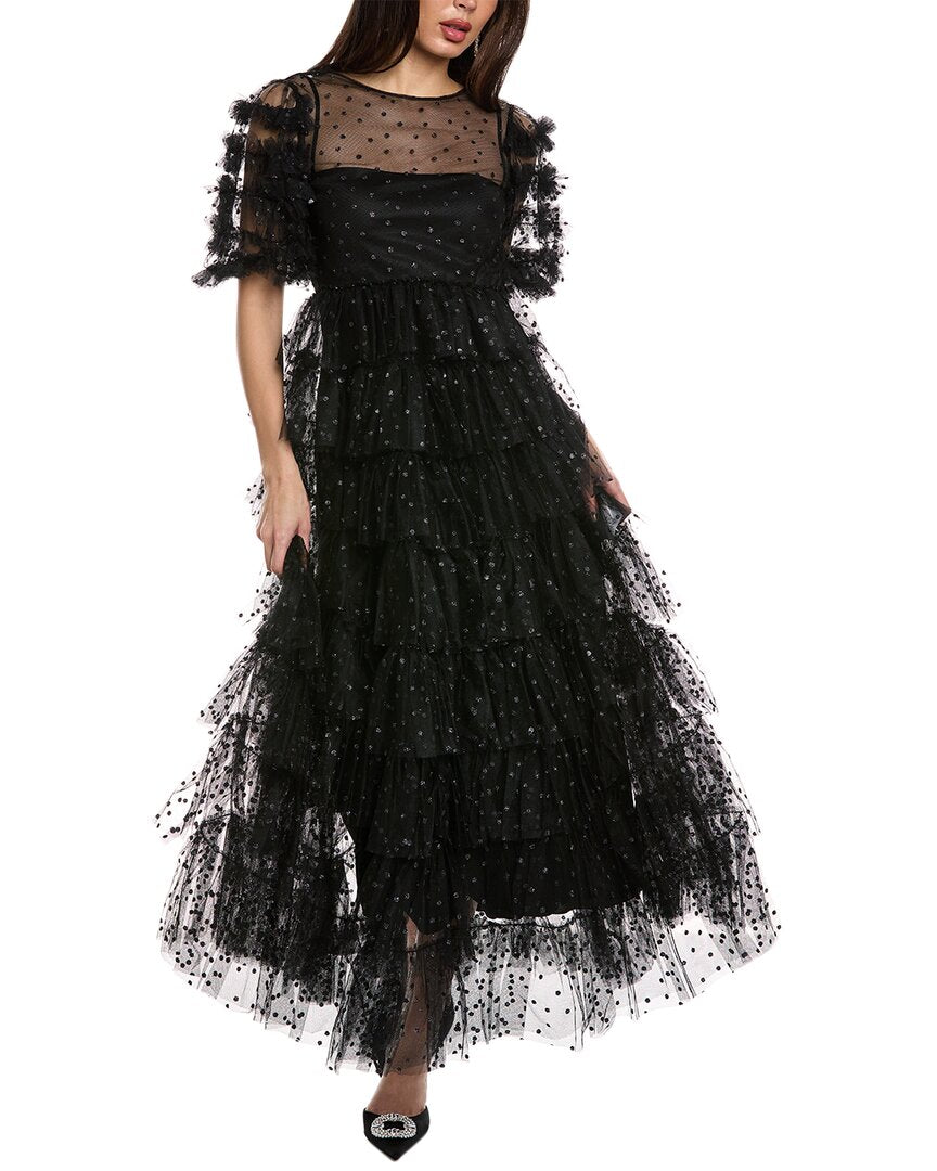 Red Valentino Midi Dress Black
