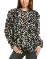 Isabel Marant E'toile Midway Silk-Blend Blouse Black