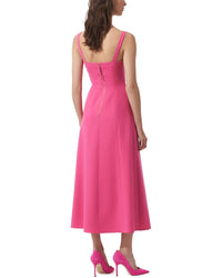 Carolina Herrera Thin Strap Bustier Wool-Blend Midi Dress