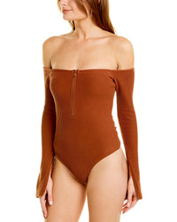 Good American 1/2-Zip Bodysuit
