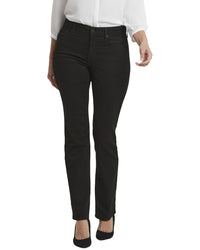 NYDJ Nydj Womens  Marilyn Black Straight Jean, 8