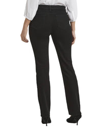 NYDJ Nydj Womens  Marilyn Black Straight Jean, 8