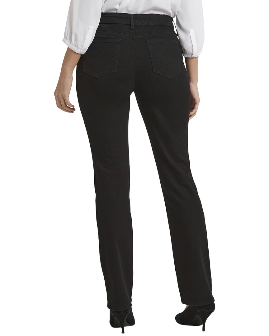 NYDJ Nydj Womens  Marilyn Black Straight Jean, 8