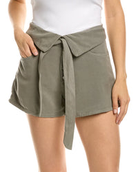 Le Jean Foldover Waist Short Green