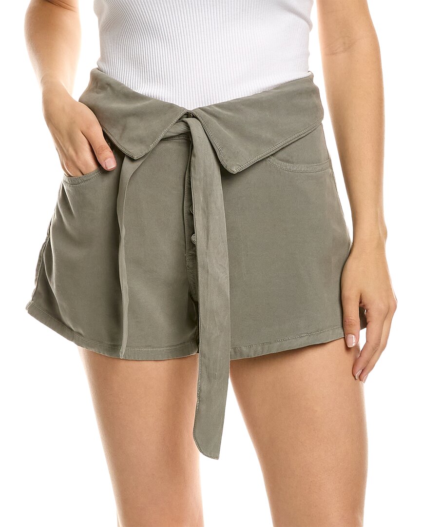 Le Jean Foldover Waist Short Green