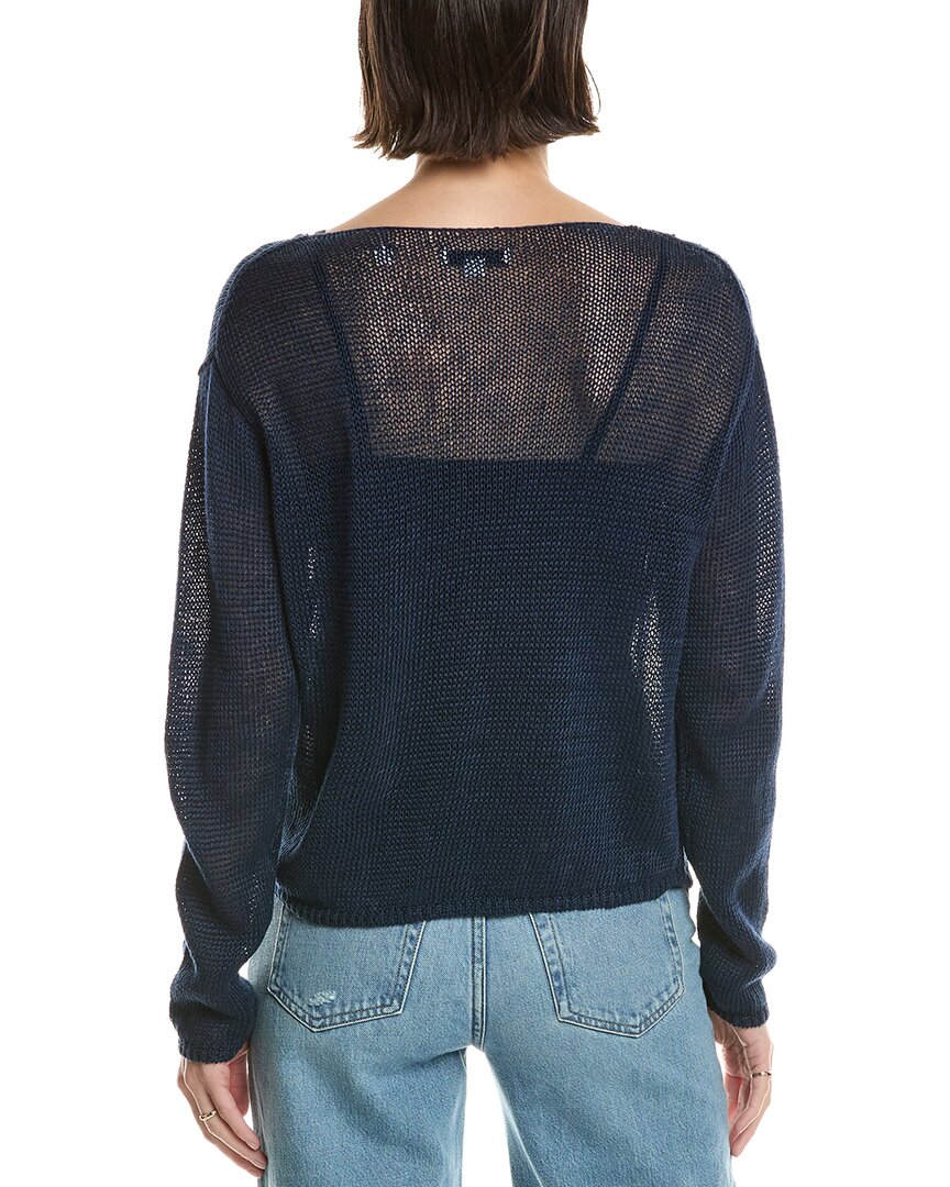 Vince Boat Neck Linen Pullover