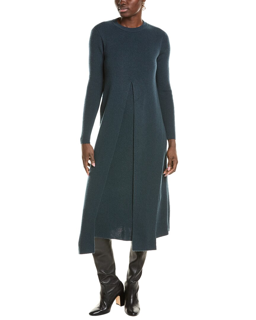 Lafayette 148 New York Wrap Front Cashmere Sweaterdress