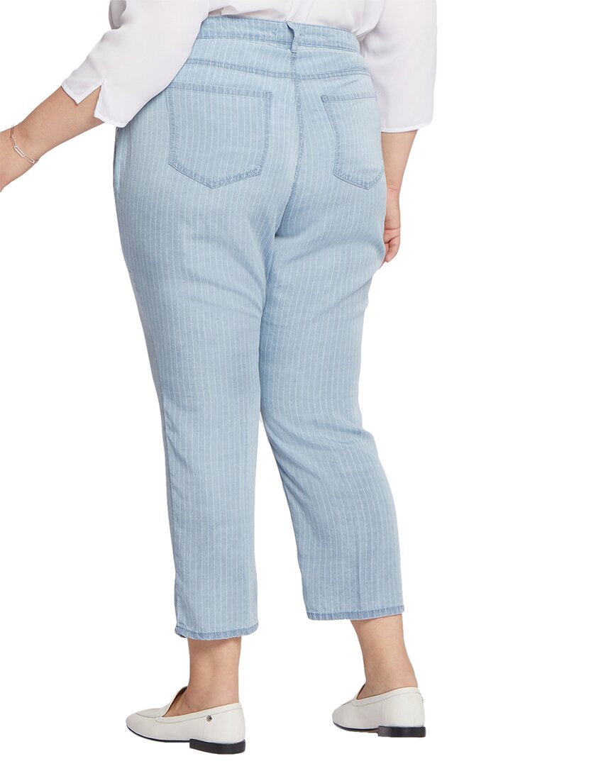 Nydj Plus Relaxed Summerville Stripes Straight Leg Jean