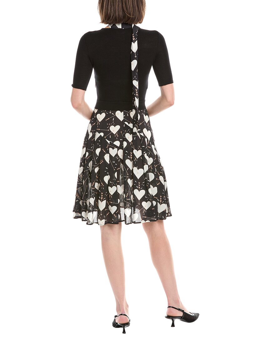 Elisabetta Franchi Scarf Neck Wool Mini Dress