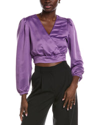 Boss Hugo Boss Banella Crop Blouse Purple