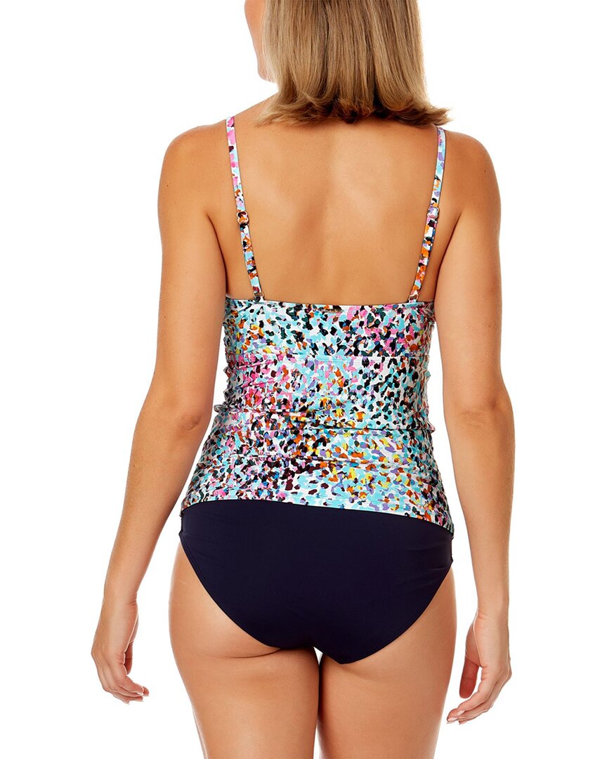 Anne Cole Hidden Underwire Drape Front Tankini
